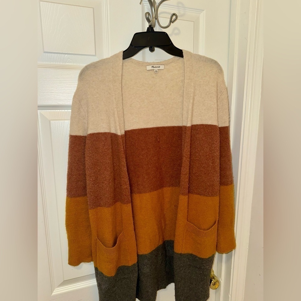 Madewell Oversized Knit Striped Sweater Cardigan Size XS